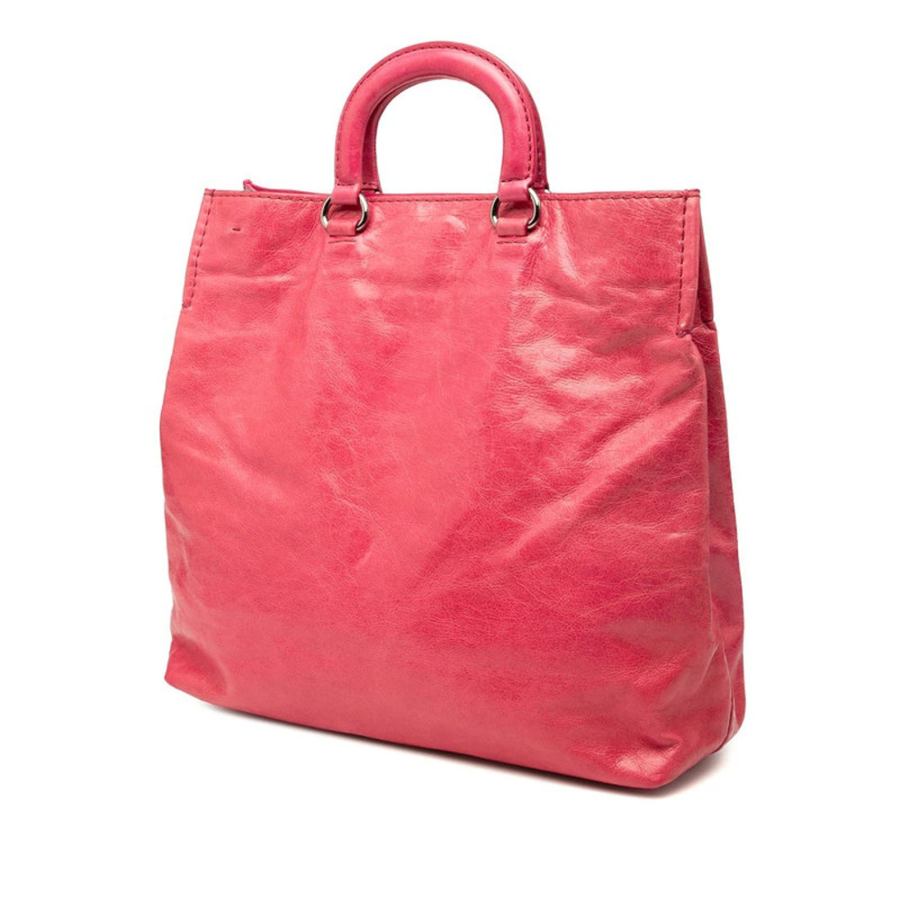 Prada Triangle 2way Pink Shoulder Leather Bag Plate Pink